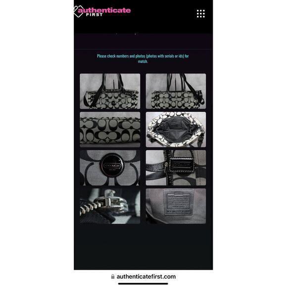 Coach F19202 Grey/Black Signature & Leather Trim Baby Bag/Tote Bag - Picture 8 of 8